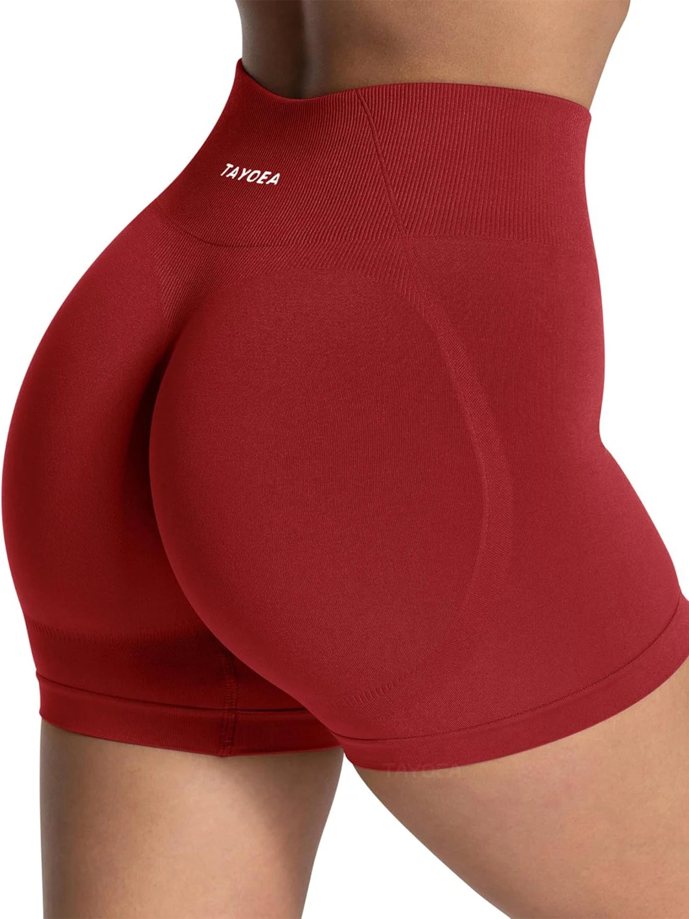 TAYOEA Seamless Yoga Shorts for Women, High-Waisted Tummy Control Fitness Shorts, Peach Lift Butt-Enhancing Sports Shorts, Tight-Fitting Quick-Dry Anti-Exposure Shorts, Outdoor Running Training Wear, Cycling Shorts Tahsi Fashion House
