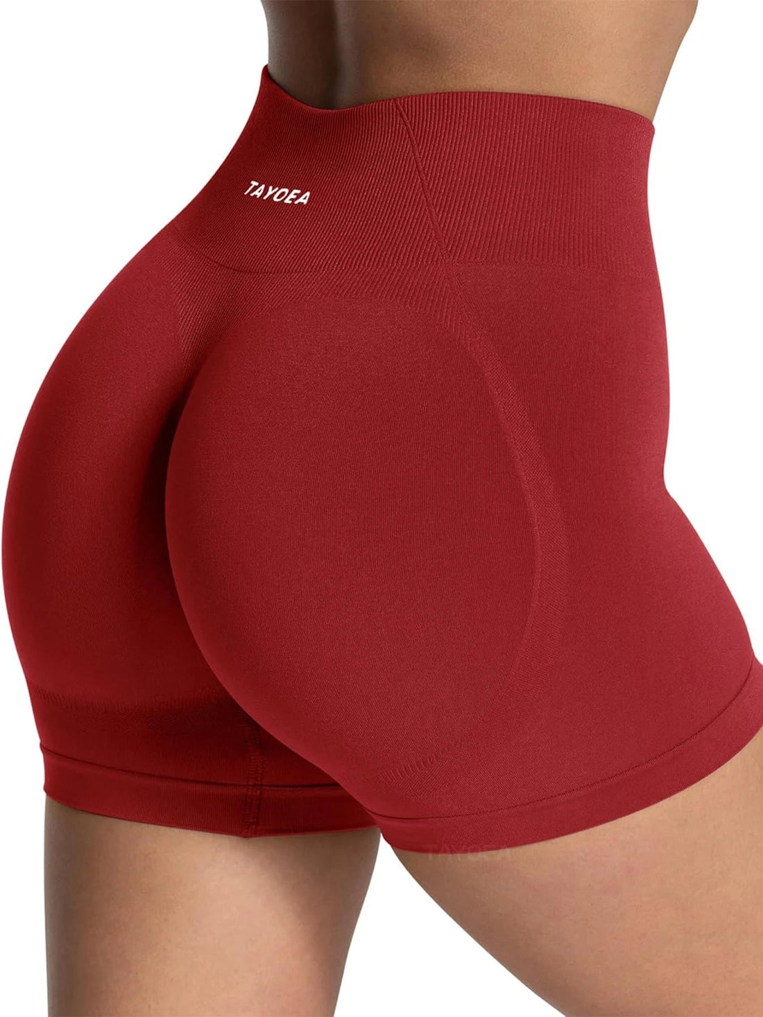 TAYOEA Seamless Yoga Shorts for Women, High-Waisted Tummy Control Fitness Shorts, Peach Lift Butt-Enhancing Sports Shorts, Tight-Fitting Quick-Dry Anti-Exposure Shorts, Outdoor Running Training Wear, Cycling Shorts Tahsi Fashion House