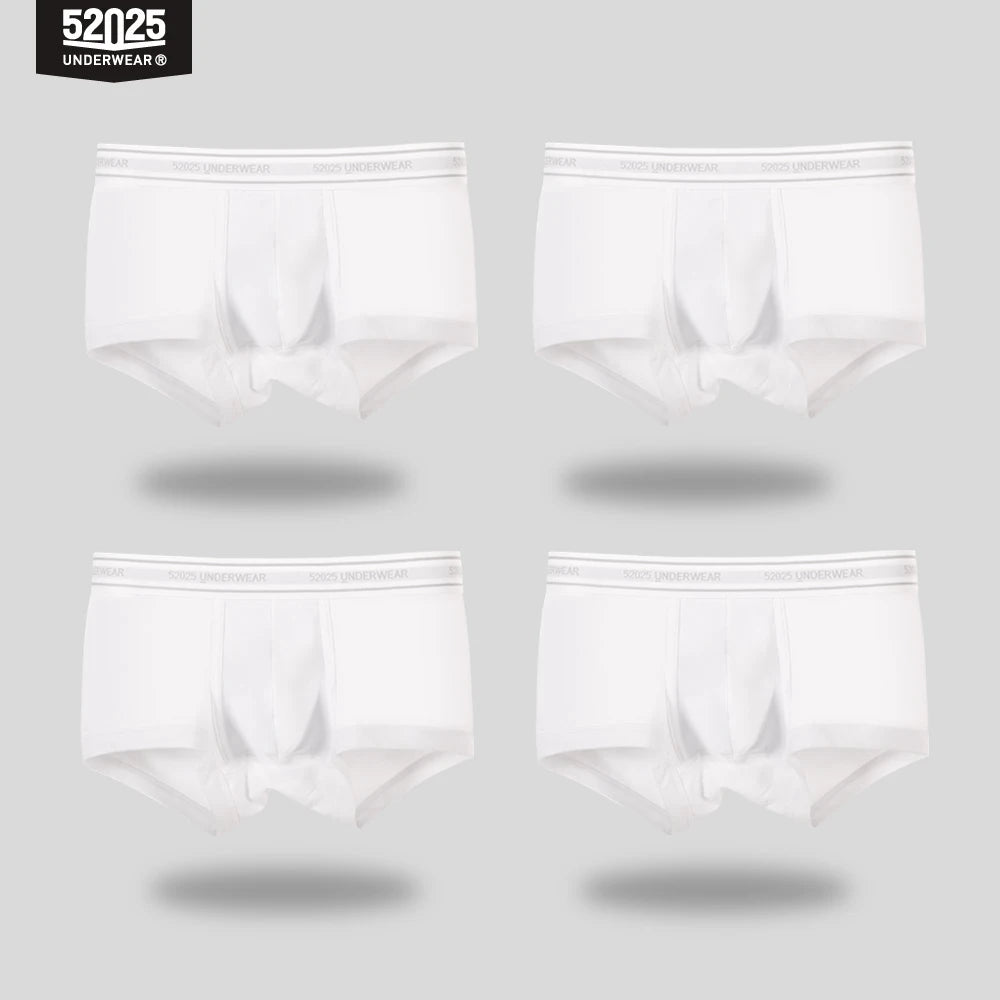 52025 Men's Cotton Modal Boxers (4-Pack) – Silky-Soft Fabric, Anatomical Contoured Pouch and Comfortable Everyday Fit