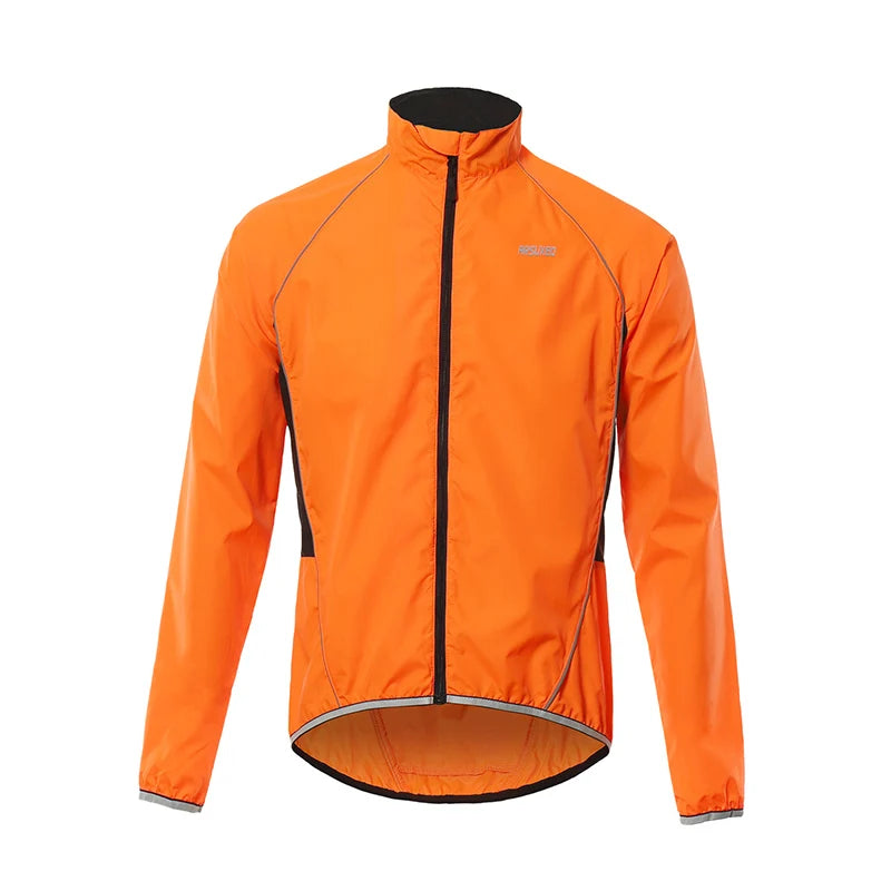 ARSUXEO Men's Cycling Windbreaker Wind Jacket Windproof Waterproof Mountain Bike MTB Clothing Reflective Bicycle Wind Coat 013