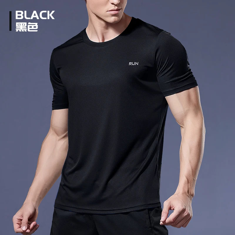 Summer t Shirt For Men Casual White t-Shirts Man Short Sleeve Top Breathable Tees Quick Dry Gym Shirt Soccer Jersey Male Clothes