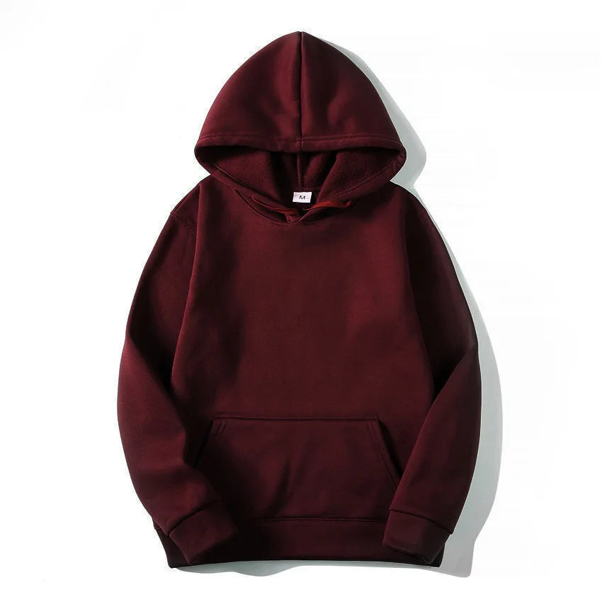 Fashion Brand Men's Hoodies New Spring Autumn Casual Hoodies Sweatshirts Men's Top Solid Color Hoodies Sweatshirt Male 15 Colors - ATFH
