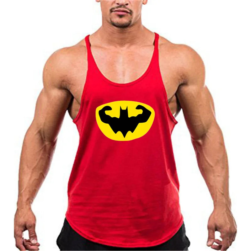 Gym Brand Mens Back Tank Top Vest Muscle Singlets Fitness Workout Sports Shirt Fashion Sleeveless Stringer Clothing Bodybuilding