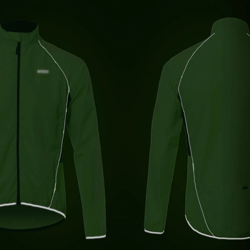 ARSUXEO Men's Outdoor Cycling Jacket Sports Waterproof Quick Dry Windbreaker Running Sun Protection Bicycle Skin Clothing