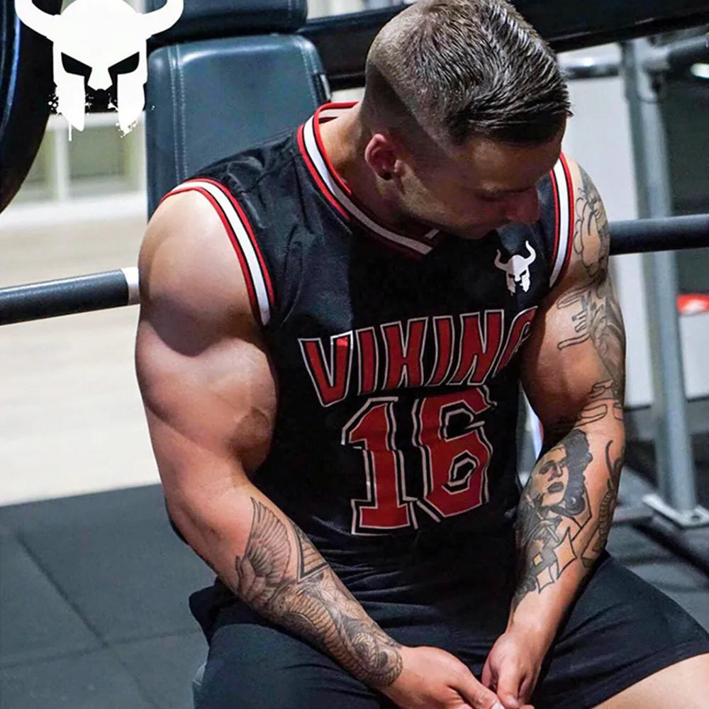 Bodybuilding Tank Tops Men Gym Fitness Sleeveless Shirt Male Slim Stringer Singlet Summer Casual Fashion Printed Undershirt Vest