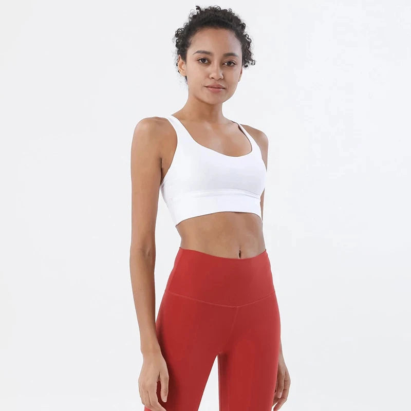 SOISOU Yoga Women's Tracksuit Sports Fitness Elastic Sportwear Bra Leggings Two Piece Set Women Clothes Gym Sexy Naked Girls - ATFH