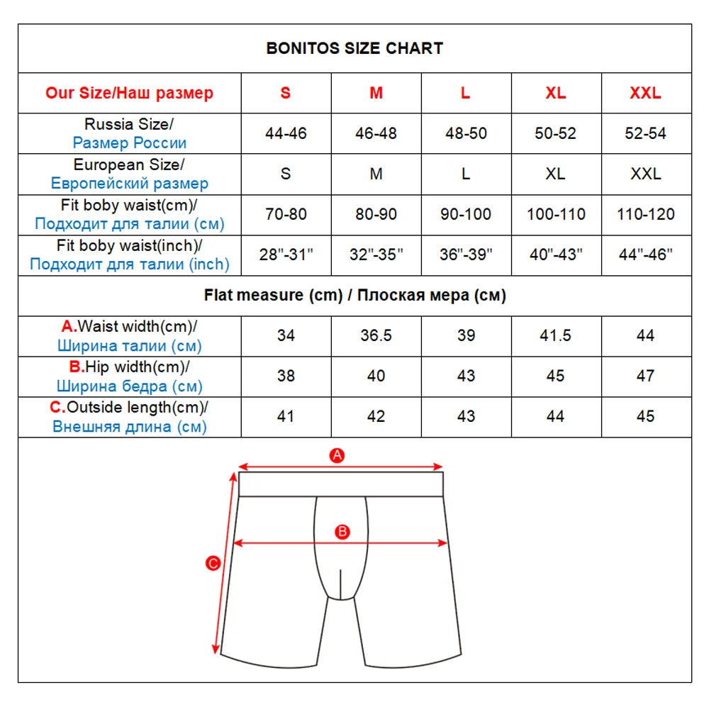 5Pcs Set Long Boxer Men Underwear Shorts Camouflage Print Men's Panties BONITOS Mens Underpants Fly Front Opening Boxer Briefs