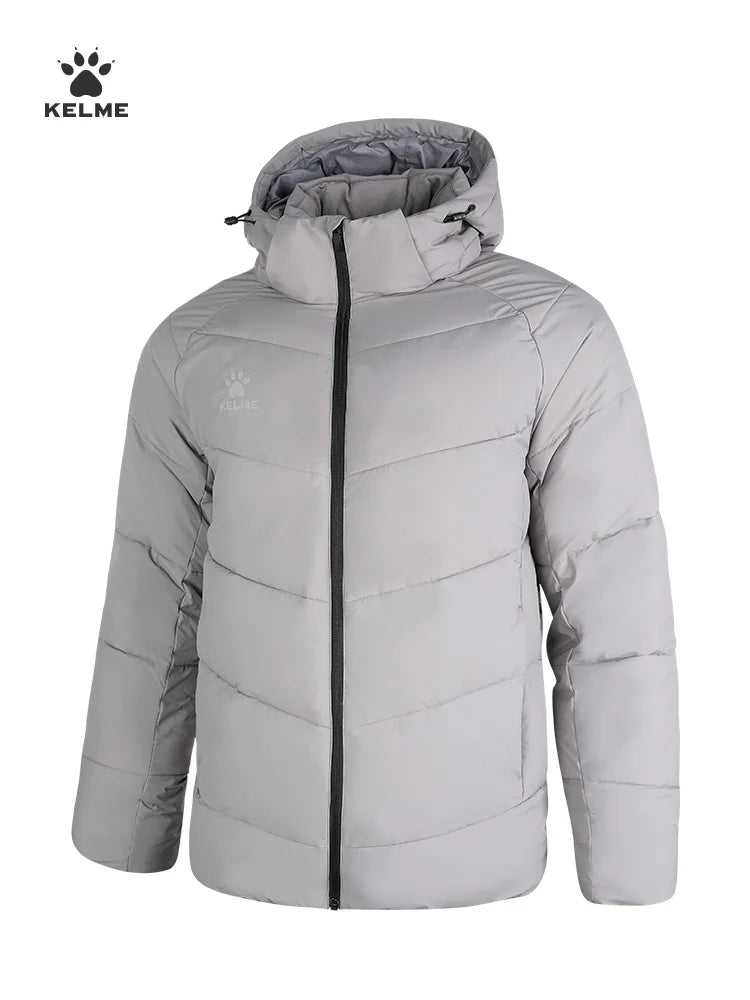 KELME Sports Cotton Mid-Length Men's  Winter Training  Jacket Thick Warm Football Padding Coat 8161MF1001