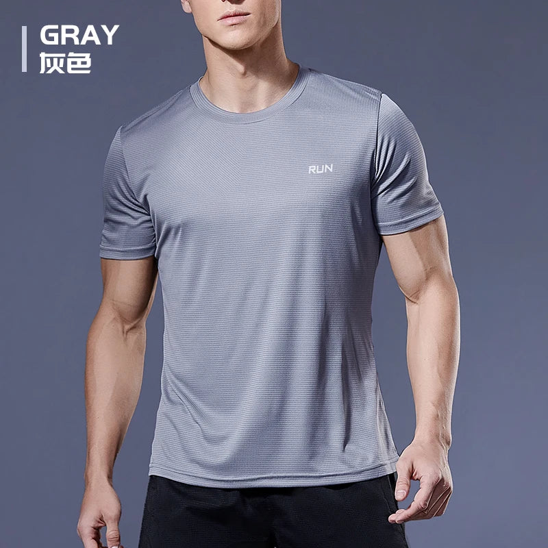 Summer t Shirt For Men Casual White t-Shirts Man Short Sleeve Top Breathable Tees Quick Dry Gym Shirt Soccer Jersey Male Clothes