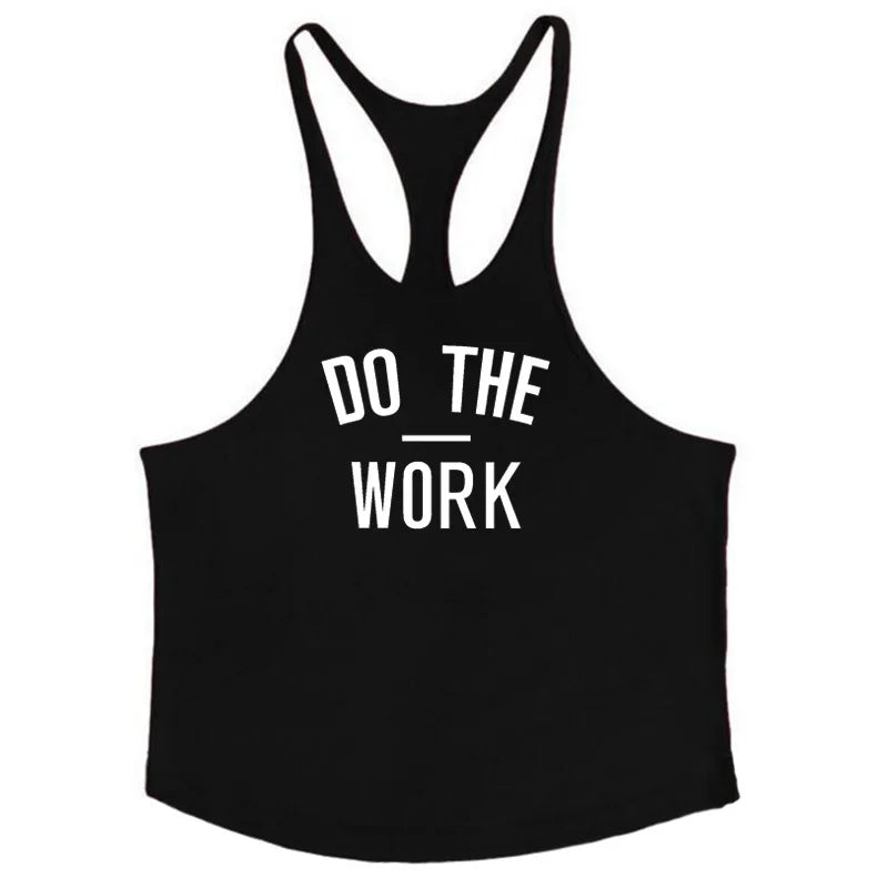 Bodybuilding Stringer Tank Tops Men Anime funny summer Tops No Pain No Gain vest Fitness clothing Cotton gym singlets