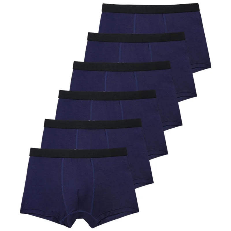 6pcs/Set Black Boxer Men Underwear Bamboo Men's Panties Shorts Breathable Underpants Man Comfortable Sexy Boxers & Briefs Men