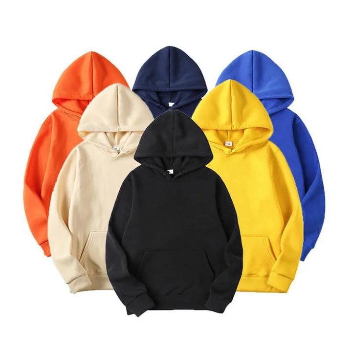 Fashion Brand Men's Hoodies New Spring Autumn Casual Hoodies Sweatshirts Men's Top Solid Color Hoodies Sweatshirt Male 15 Colors - ATFH