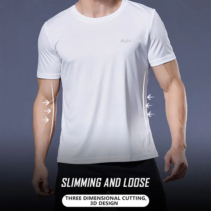 Summer t Shirt For Men Casual White t-Shirts Man Short Sleeve Top Breathable Tees Quick Dry Gym Shirt Soccer Jersey Male Clothes