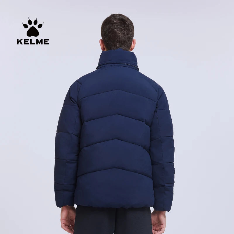 KELME Sports Cotton Mid-Length Men's  Winter Training  Jacket Thick Warm Football Padding Coat 8161MF1001