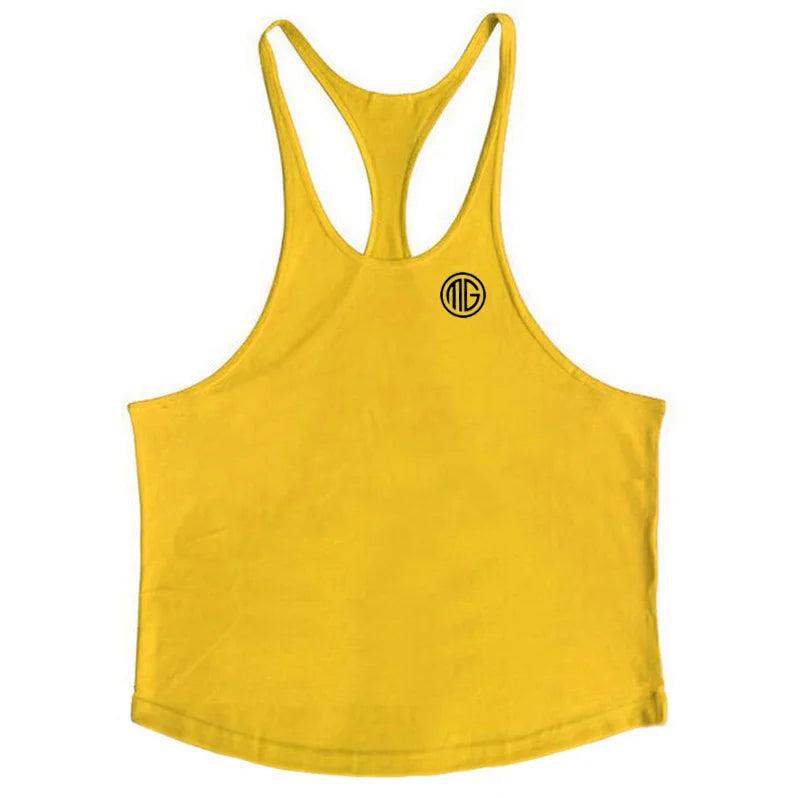 Brand Mens Gyms  Tank Tops Bodybuilding Stringer Tanktop Fitness Men Sleeveless Shirts O-Neck Y Back Tank Top men workout Vest