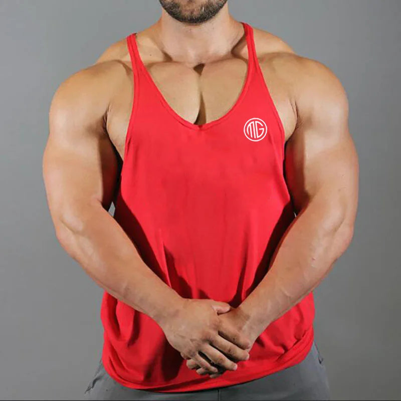 Brand Mens Gyms  Tank Tops Bodybuilding Stringer Tanktop Fitness Men Sleeveless Shirts O-Neck Y Back Tank Top men workout Vest