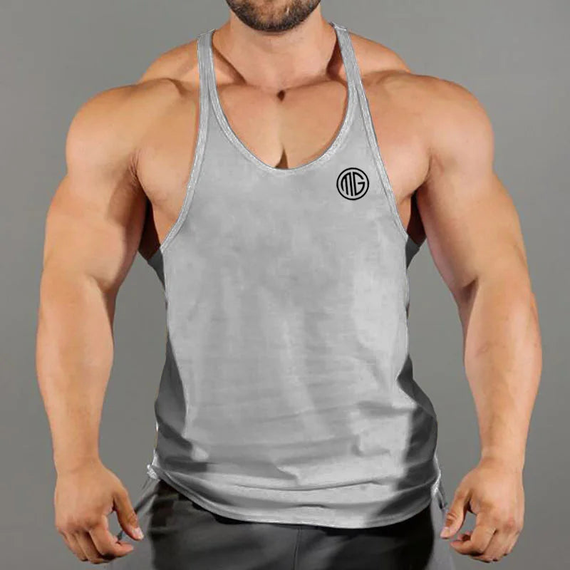 Brand Mens Gyms  Tank Tops Bodybuilding Stringer Tanktop Fitness Men Sleeveless Shirts O-Neck Y Back Tank Top men workout Vest