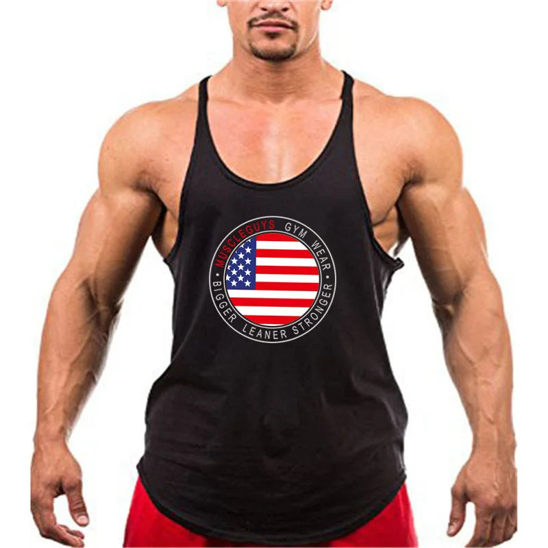 Brand bodybuilding fitness clothing gyms stringer tank top men musculation vest men undershirt solid Muscle tank blank Tops