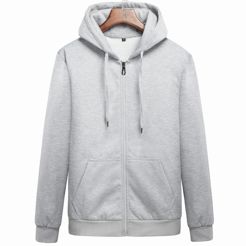 Brand Men's hoodie with hood sweatshirts Jackets Men Fleece Streetwear Warm Tracksuit Men hoody Coats Velvet Sweatshirt Mens - ATFH