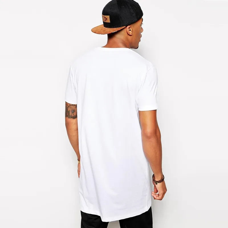 2026 MRMT White Casual Long Size Mens T-Shirts Hip Hop Tops Extra Long Tee Shirts For Male Longline Man T-Shirt Men T shirt - ATFH