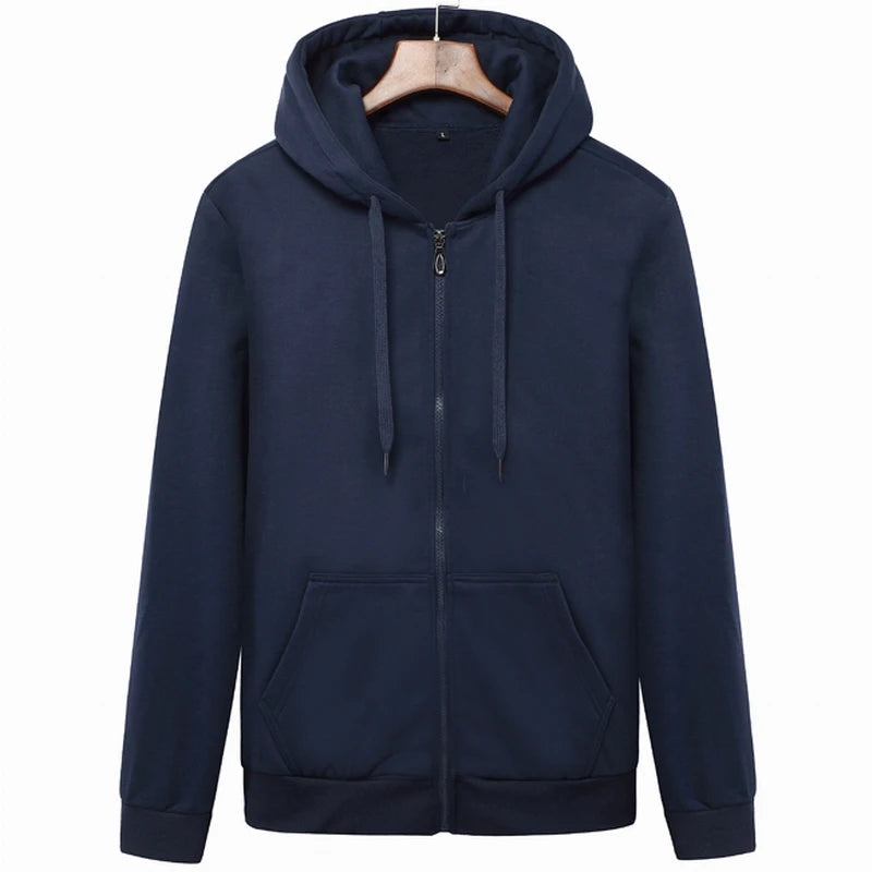 Brand Men's hoodie with hood sweatshirts Jackets Men Fleece Streetwear Warm Tracksuit Men hoody Coats Velvet Sweatshirt Mens - ATFH