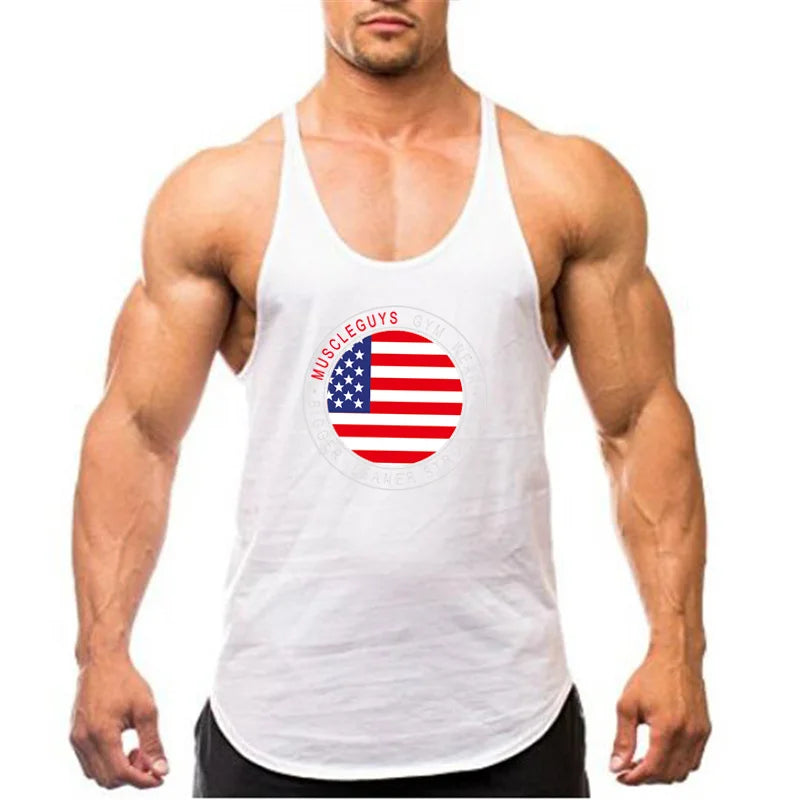 Brand bodybuilding fitness clothing gyms stringer tank top men musculation vest men undershirt solid Muscle tank blank Tops