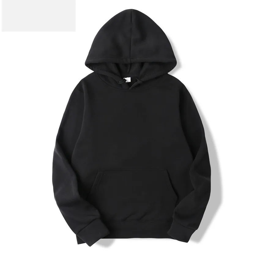 Fashion Brand Men's Hoodies New Spring Autumn Casual Hoodies Sweatshirts Men's Top Solid Color Hoodies Sweatshirt Male 15 Colors - ATFH