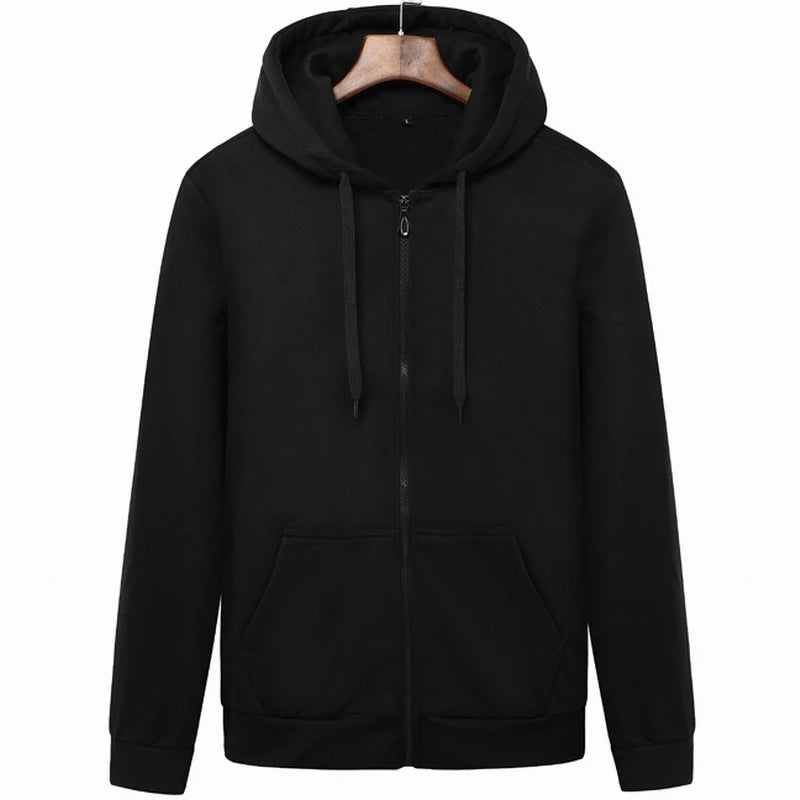 Brand Men's hoodie with hood sweatshirts Jackets Men Fleece Streetwear Warm Tracksuit Men hoody Coats Velvet Sweatshirt Mens - ATFH