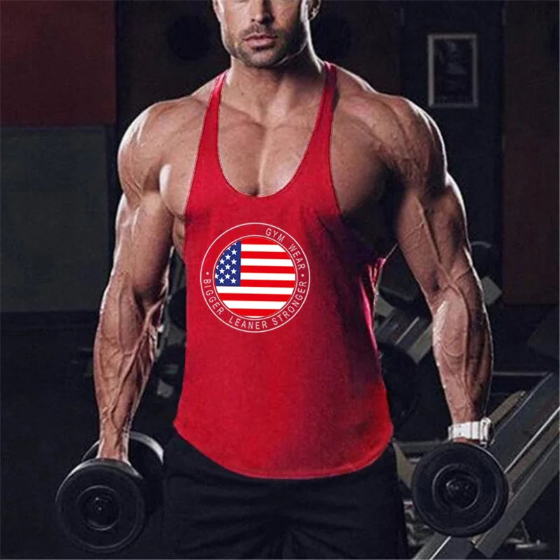 Brand bodybuilding fitness clothing gyms stringer tank top men musculation vest men undershirt solid Muscle tank blank Tops