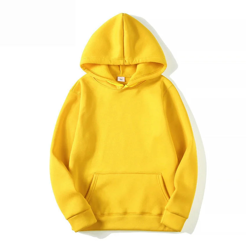 Fashion Brand Men's Hoodies New Spring Autumn Casual Hoodies Sweatshirts Men's Top Solid Color Hoodies Sweatshirt Male 15 Colors - ATFH