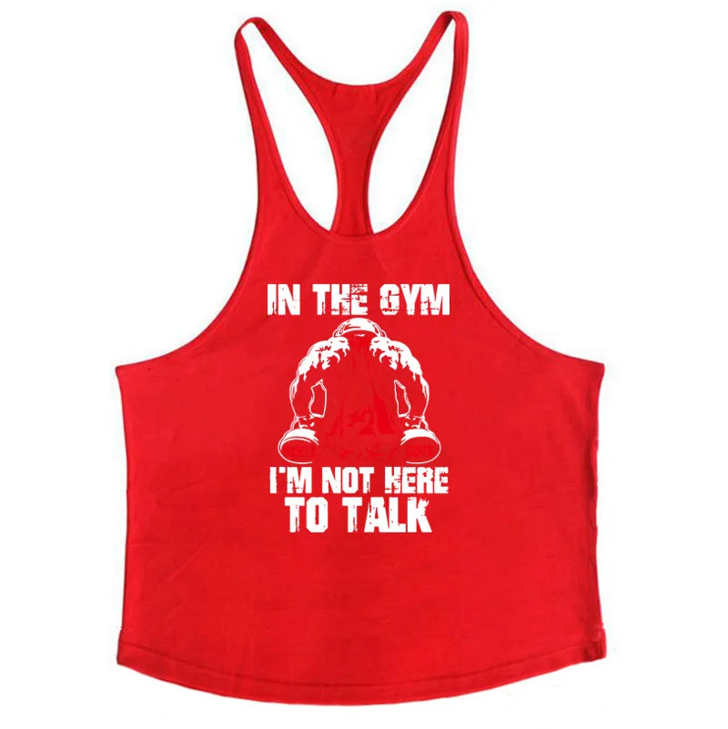 Bodybuilding Stringer Tank Tops Men Anime funny summer Tops No Pain No Gain vest Fitness clothing Cotton gym singlets