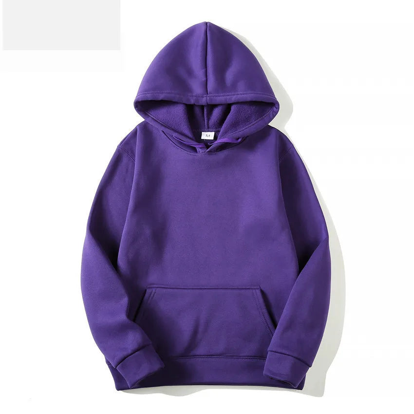 Fashion Brand Men's Hoodies New Spring Autumn Casual Hoodies Sweatshirts Men's Top Solid Color Hoodies Sweatshirt Male 15 Colors - ATFH