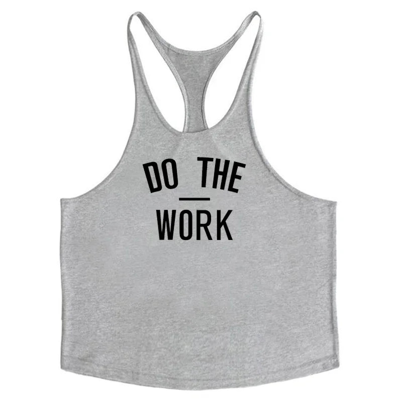 Bodybuilding Stringer Tank Tops Men Anime funny summer Tops No Pain No Gain vest Fitness clothing Cotton gym singlets