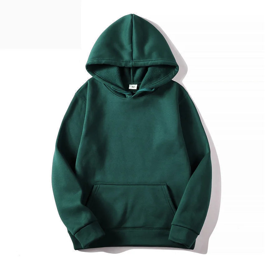 Fashion Brand Men's Hoodies New Spring Autumn Casual Hoodies Sweatshirts Men's Top Solid Color Hoodies Sweatshirt Male 15 Colors - ATFH
