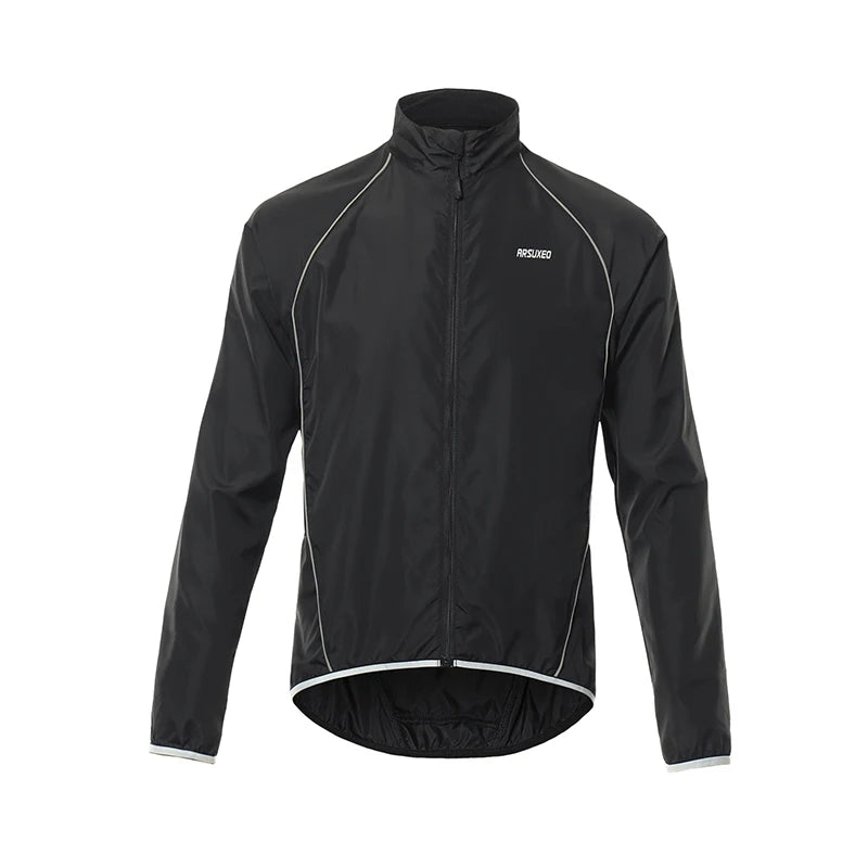 ARSUXEO Men's Cycling Windbreaker Wind Jacket Windproof Waterproof Mountain Bike MTB Clothing Reflective Bicycle Wind Coat 013