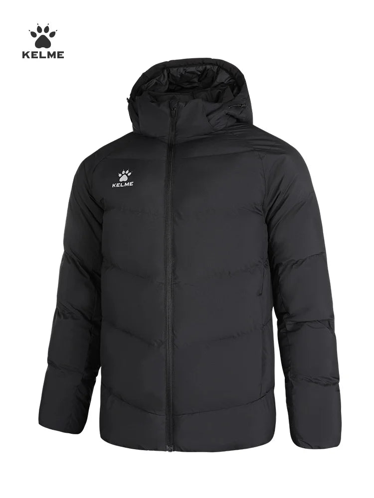 KELME Sports Cotton Mid-Length Men's  Winter Training  Jacket Thick Warm Football Padding Coat 8161MF1001