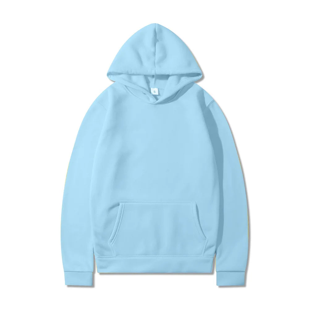 Fashion Brand Men's Hoodies New Spring Autumn Casual Hoodies Sweatshirts Men's Top Solid Color Hoodies Sweatshirt Male 15 Colors - ATFH
