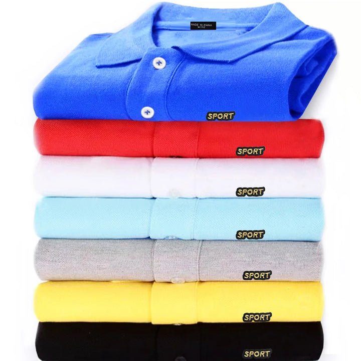 Top Quality  New Solid Color Mens Polos Shirts 100% Cotton Short Sleeve Casual Polos Hommes Fashion Summer Lapel Male tops