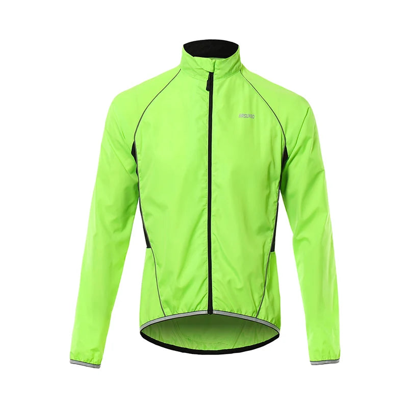 ARSUXEO Men's Cycling Windbreaker Wind Jacket Windproof Waterproof Mountain Bike MTB Clothing Reflective Bicycle Wind Coat 013