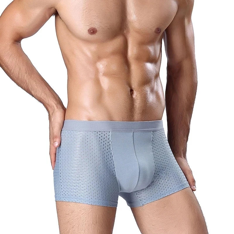 5xl 6xl 7xl 8xl plus size panties man mesh underwear men boxers bamboo fiber mens boxer briefs Breathable Underpants male 4pcs
