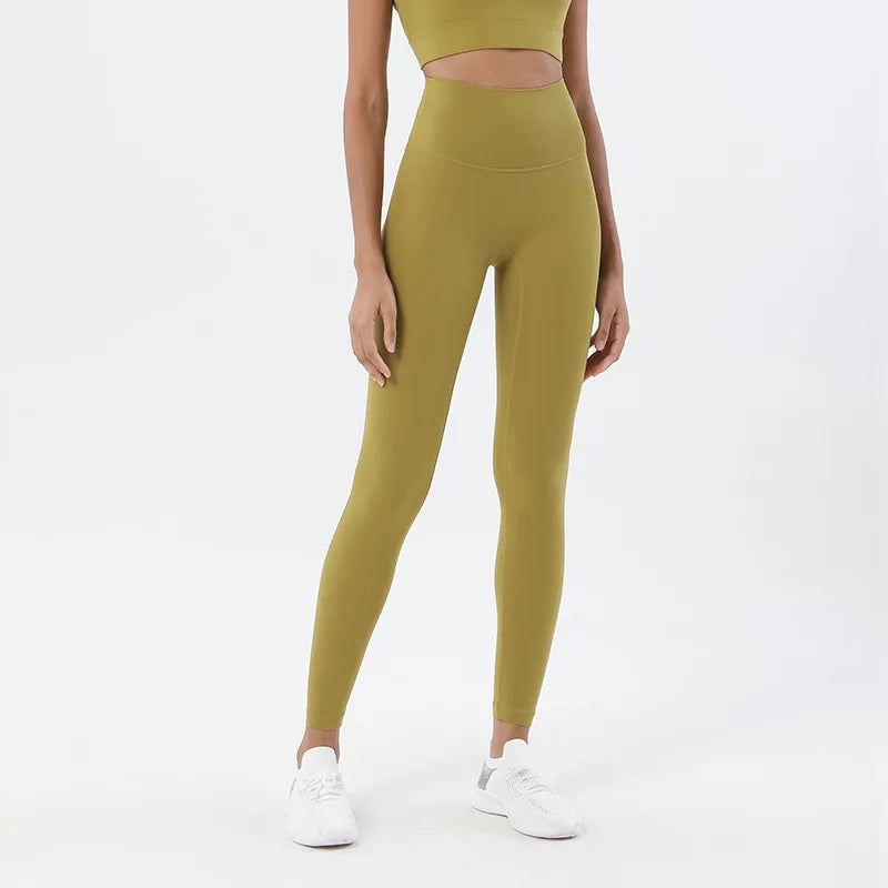 TRY TO BN Gym Leggings Yoga Pants Women Sports Fitness Naked Feeling High Waist Elastic Workout Push Up Leggings Tights Women - ATFH