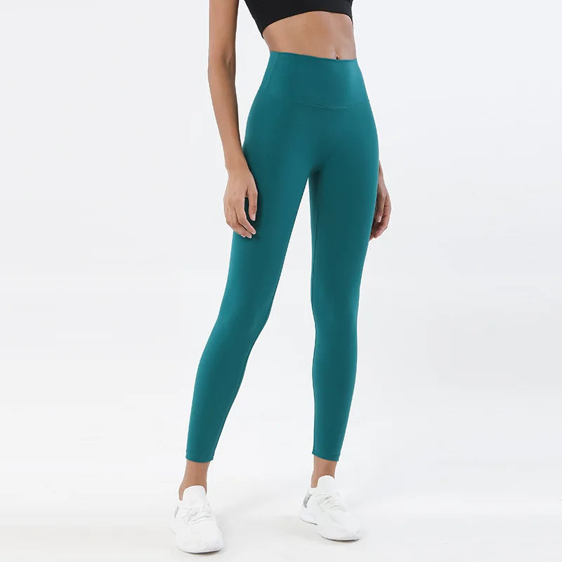 TRY TO BN Gym Leggings Yoga Pants Women Sports Fitness Naked Feeling High Waist Elastic Workout Push Up Leggings Tights Women - ATFH