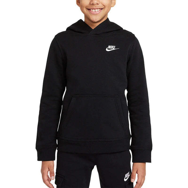Nike genuine Sportswear Club Big Kids Hooded Loose Hoodie BV3757-011 - ATFH