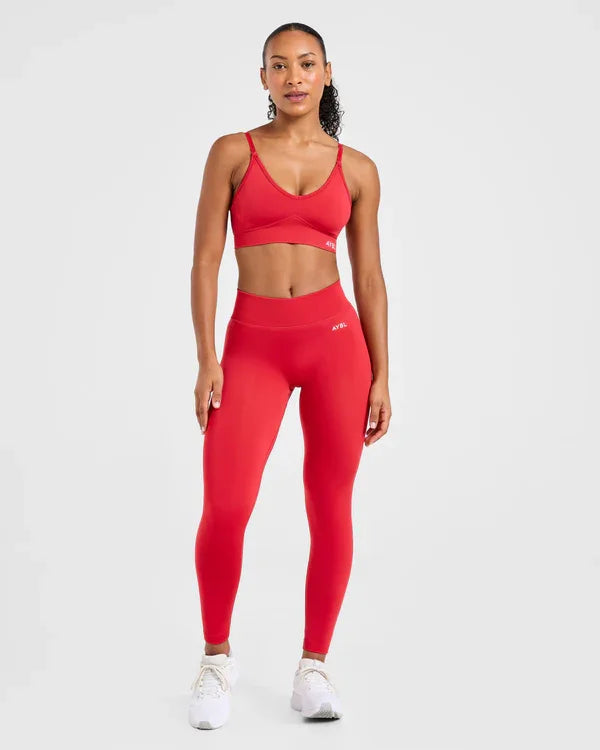 2 Pieces Adapt Seamless Strappy Sports Bra Leggings Set Yoga Fitness Set Women Workout Running Sports Leggings Gym Suit - ATFH