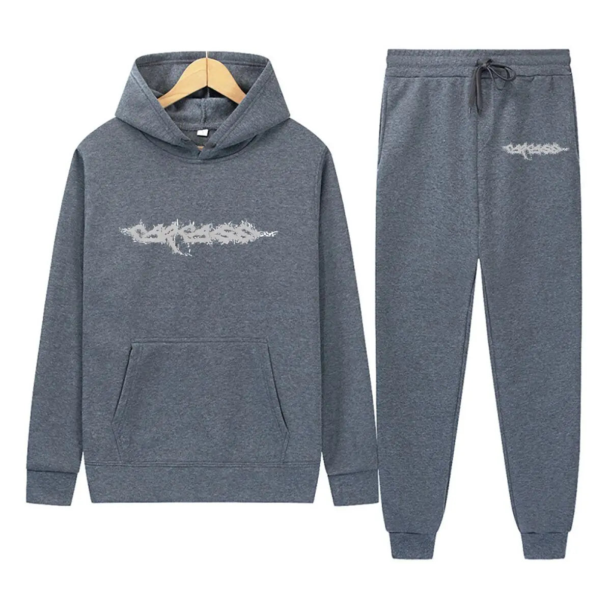 Faded Text Distressed Wordplay Fun Fashion Prevalent Print Hooded Men Women Plus Size Hoodies - ATFH