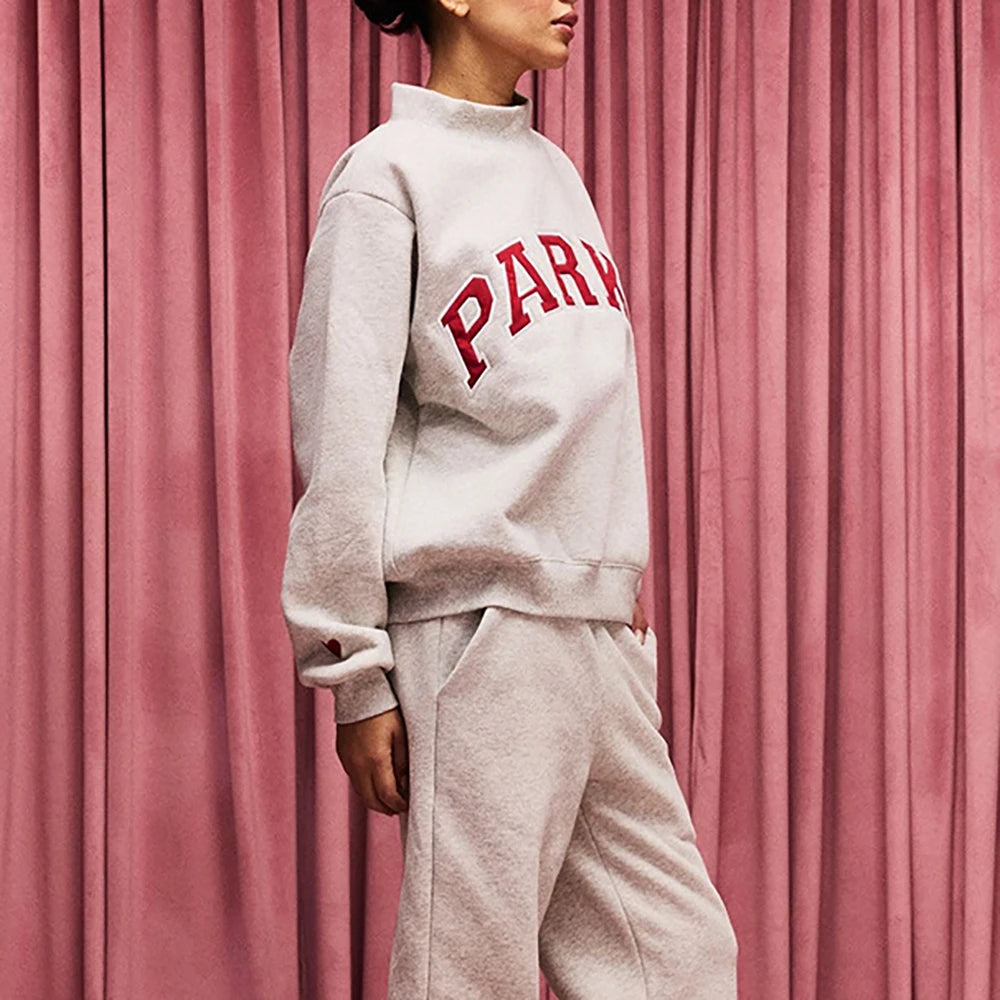 Rowan AAPK-Y046-1 Women O-Neck Long Sleeve Female Pullover Letter Love Embroidery Sweatshirts Vintage Casual Sport Lady Top 2026 - ATFH