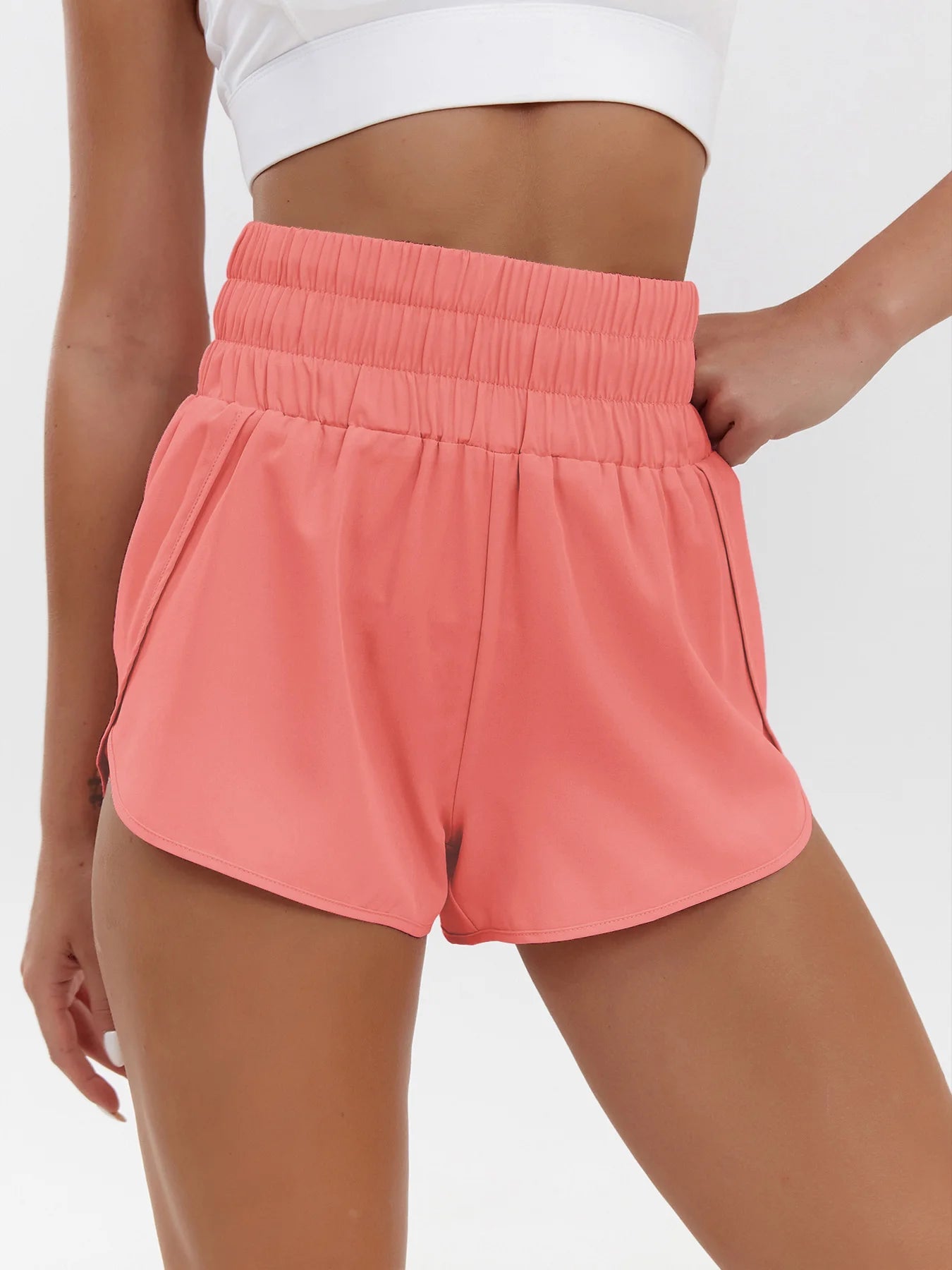 2025 New European and American Women's Shorts High Waist Elastic Loose Quick-drying Sports Casual Shorts Breathable Pants Tahsi Fashion House