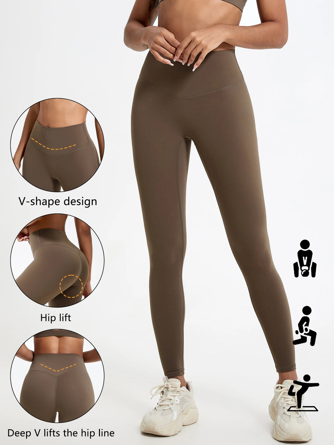 Hearuisavy Summer Super Soft Fabrics High Waist Leggings Gym Yoga Pants Running Workout Tights Push Up Sports Leggings Women - ATFH
