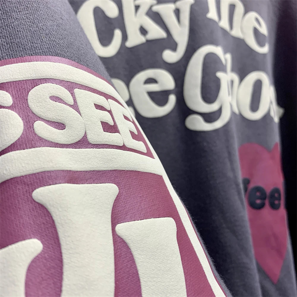 Vintage CPFM Kids See Ghosts FREEEE Hoodie Men Women Puff Print Sweatshirts Oversize Pullovers Hooded - ATFH