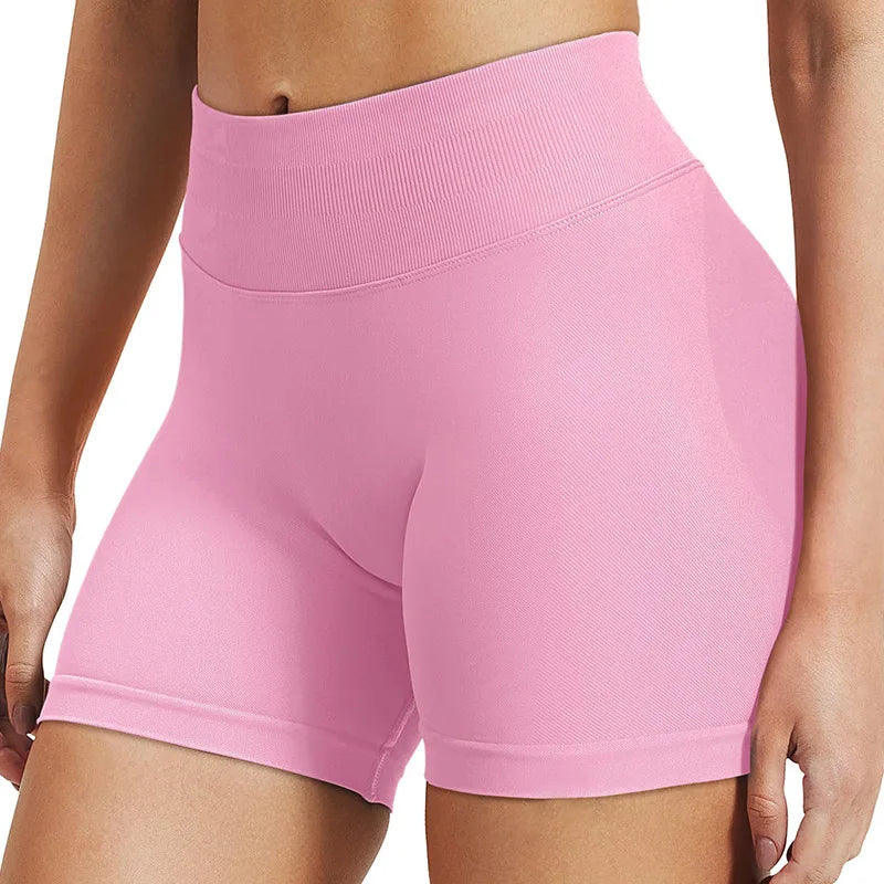4.5''Shorts Seamless Low Ribbed Waistband Gym Shorts Scrunch Bum Yoga Shorts Booty High Stretch Running Bike Shorts Tahsi Fashion House
